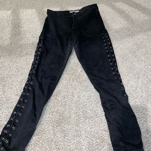 Topshop Moto Joni Lace-Up Jeans